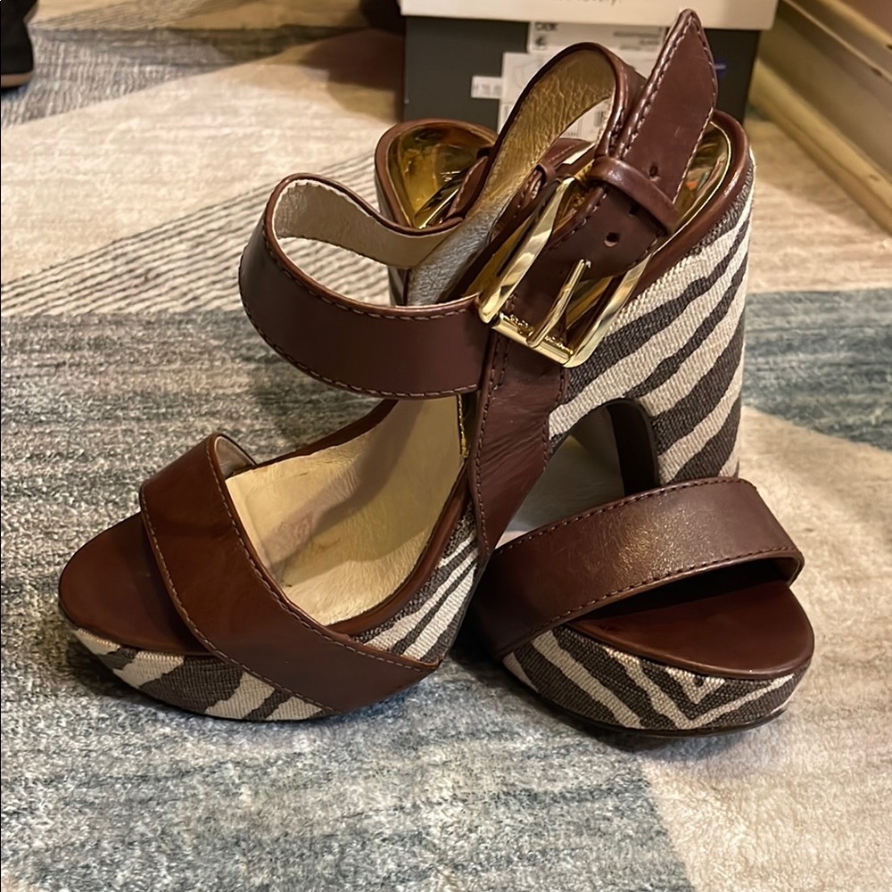 Michael Kors Brown and Black Platform Shoes